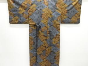 花菱模様織り出し本場泥大島紬ロング道中着(5マルキ)